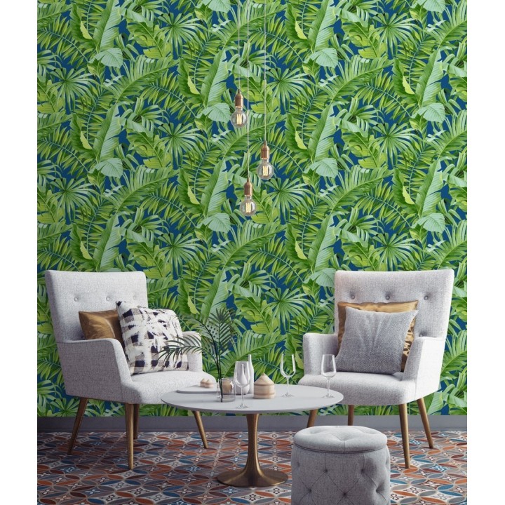Papel pintado hojas tropicales - Indonesia 680820