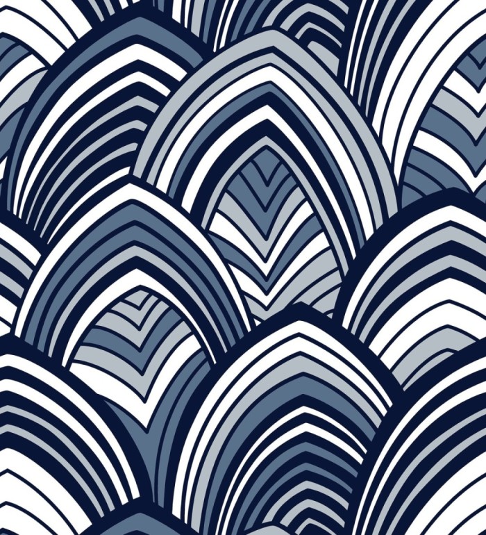 Papel pintado geométrico de arcos de terciopelo - Scandi Arches 680822