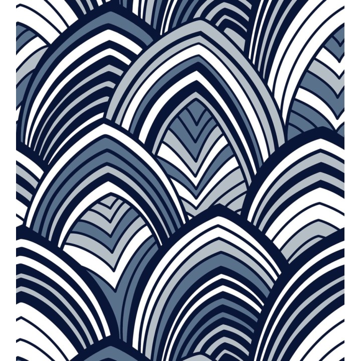 Papel pintado geométrico de arcos de terciopelo - Scandi Arches 680822