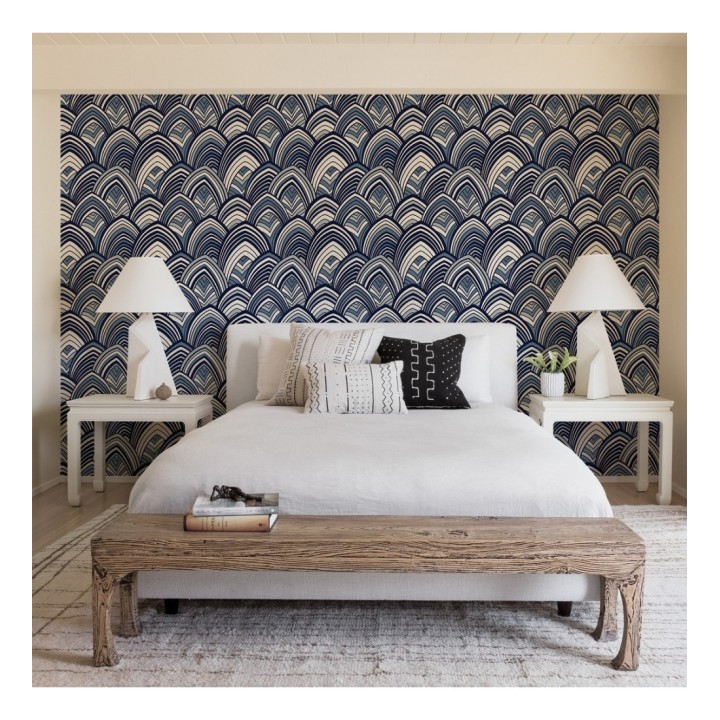 Papel pintado geométrico de arcos de terciopelo - Scandi Arches 680822