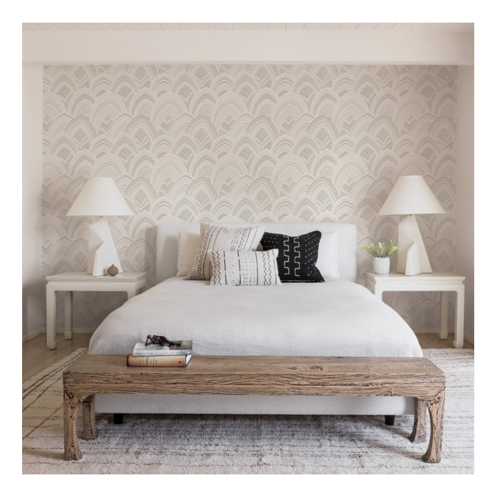 Papel pintado geométrico de arcos de terciopelo - Scandi Arches 680823