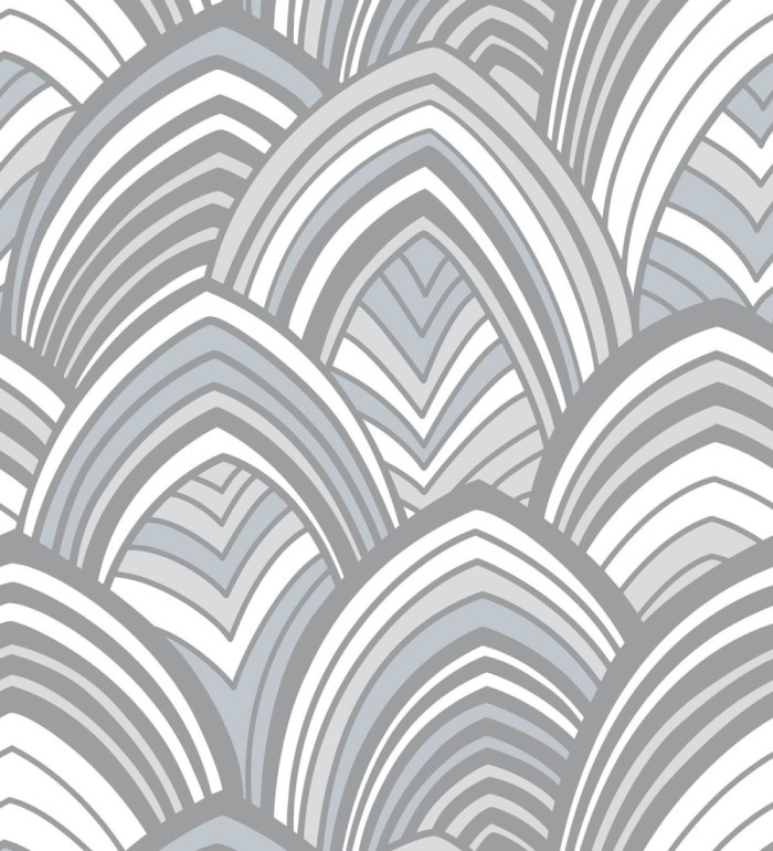 Papel pintado geométrico de arcos de terciopelo - Scandi Arches 680824