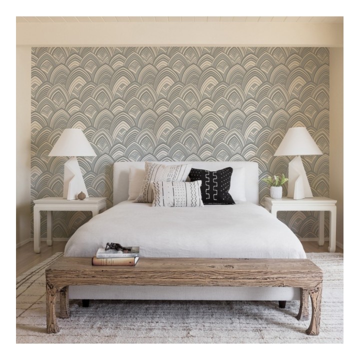 Papel pintado geométrico de arcos de terciopelo - Scandi Arches 680824