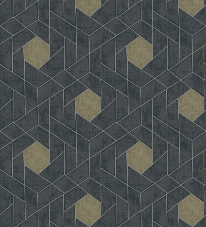 Papel pintado hexágonos geométricos modernos - Albert Museum 680826