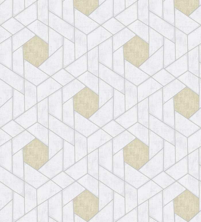 Papel pintado hexágonos geométricos modernos - Albert Museum 680827