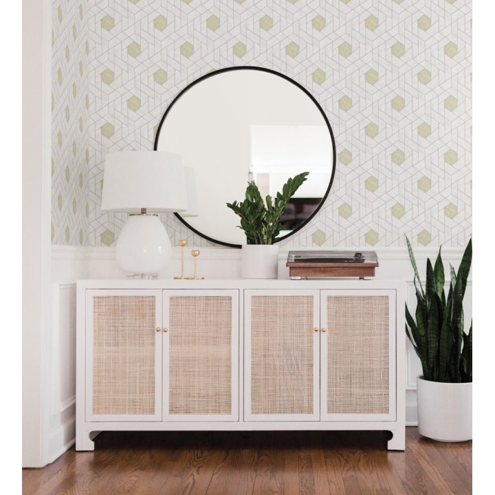 Papel pintado hexágonos geométricos modernos - Albert Museum 680827