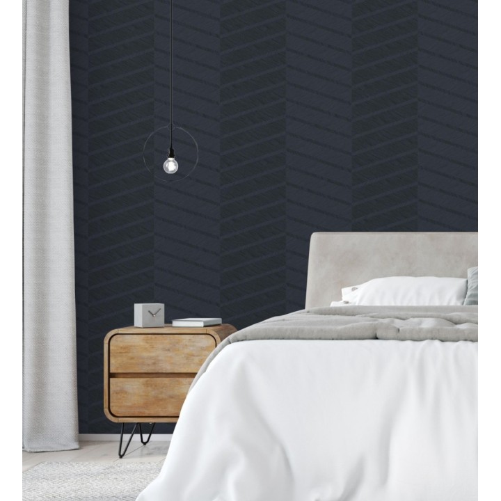 Papel pintado de rayas de espigas - Somerset House 680839