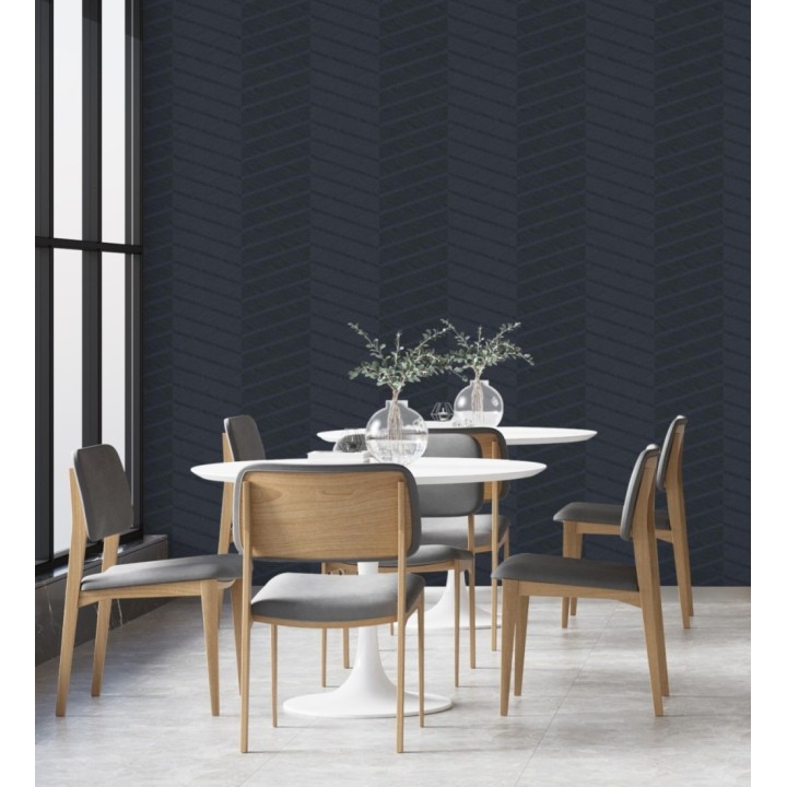 Papel pintado de rayas de espigas - Somerset House 680839