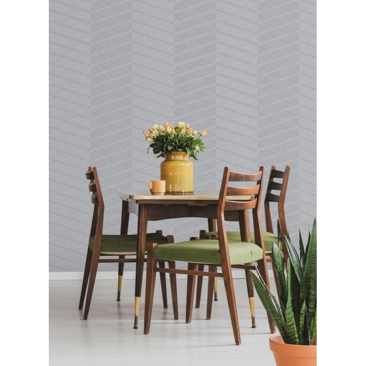 Papel pintado de rayas de espigas - Somerset House 680842