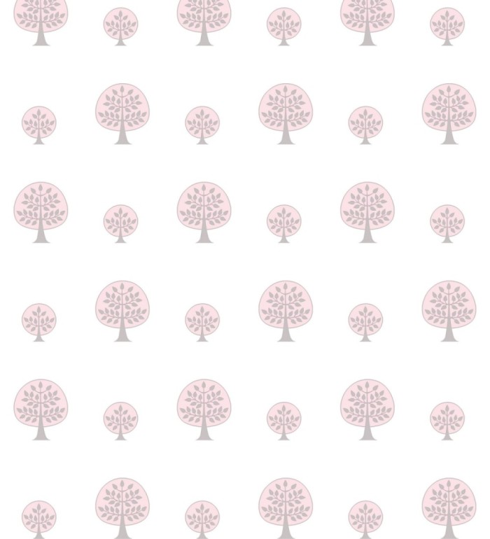 Papel pintado árboles infantiles rosa estilo nórdico - New Forest 120770