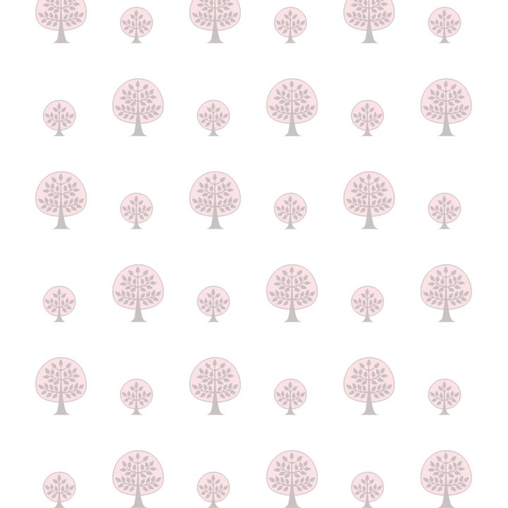 Papel pintado árboles infantiles rosa estilo nórdico - New Forest 120770