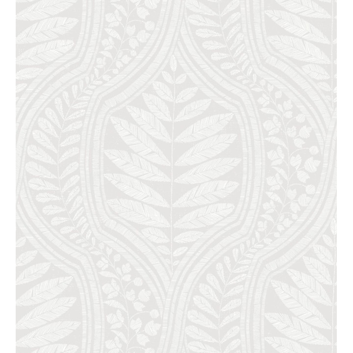 Papel pintado gran damasco con hojas hindú - Scandi Palace 680862