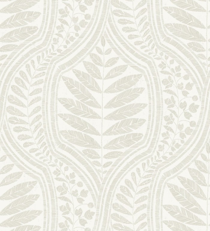 Papel pintado gran damasco con hojas hindú - Scandi Palace 680863