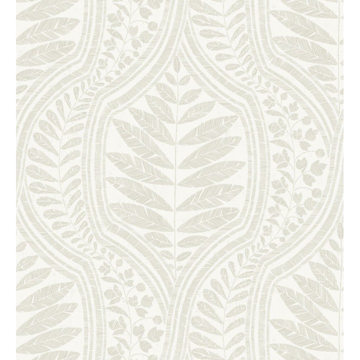 Papel pintado gran damasco con hojas hindú - Scandi Palace 680863