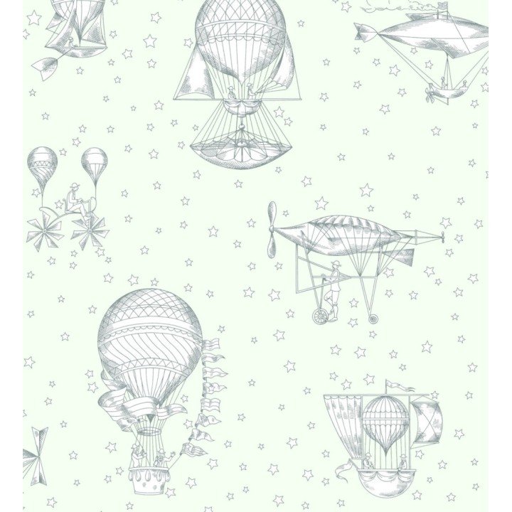 Papel pintado infantil estrellas pequeñas y globos aéreos - Around the World 120776