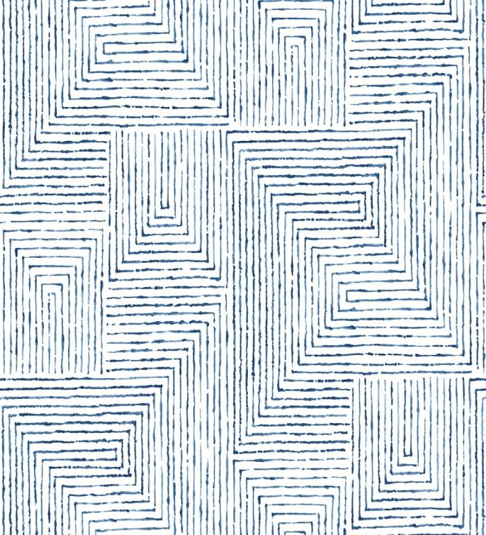 Papel pintado geométrico de laberinto de estilo moderno - Wallace Hall 680869