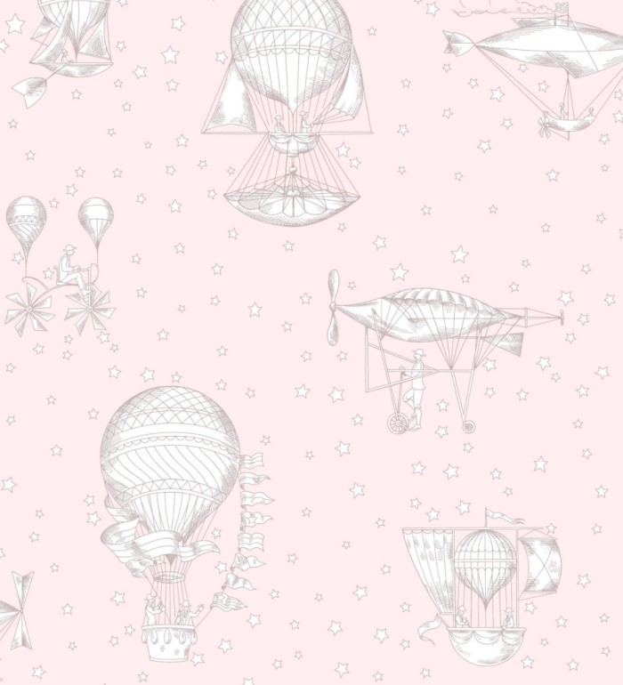 Papel pintado infantil estrellas pequeñas y globos aéreos - Around the World 120777