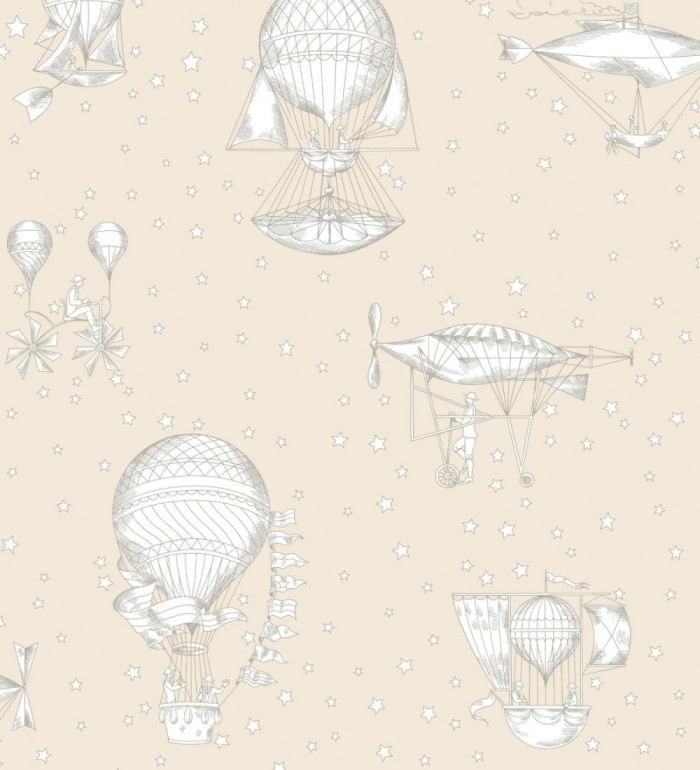 Papel pintado infantil estrellas pequeñas y globos aéreos - Around the World 120778
