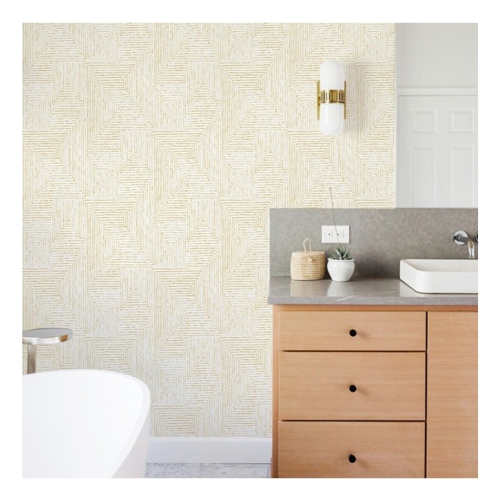 Papel pintado geométrico de laberinto de estilo moderno - Wallace Hall 680871