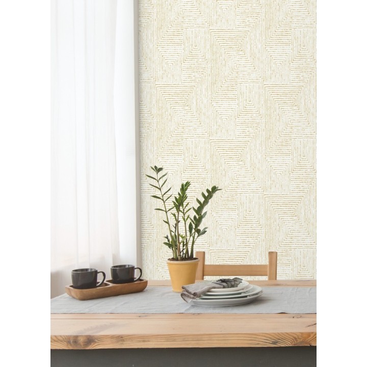 Papel pintado geométrico de laberinto de estilo moderno - Wallace Hall 680871