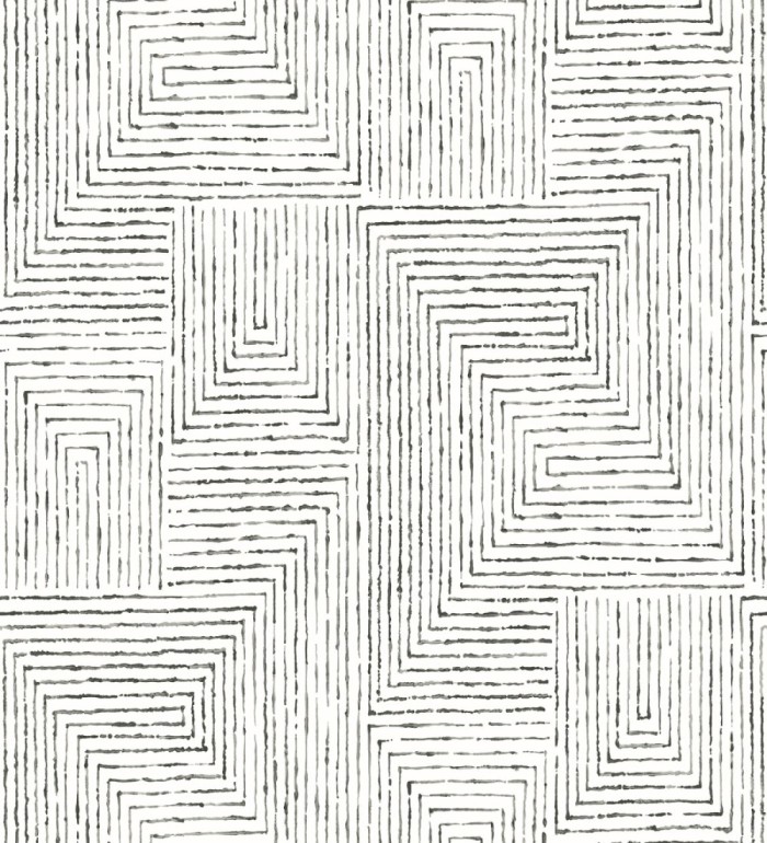 Papel pintado geométrico de laberinto de estilo moderno - Wallace Hall 680872