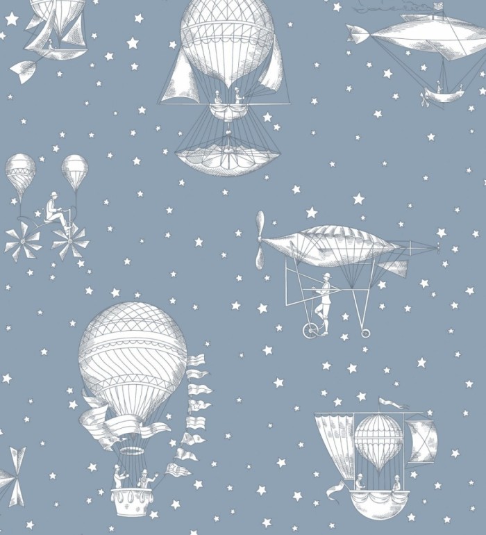 Papel pintado infantil estrellas pequeñas y globos aéreos - Around the World 120779