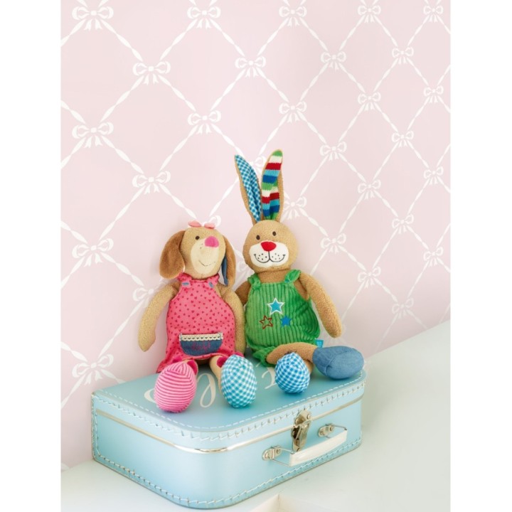 Papel pintado lazos y rombos infantiles dormitorio niña - Fashion Day 2 120783