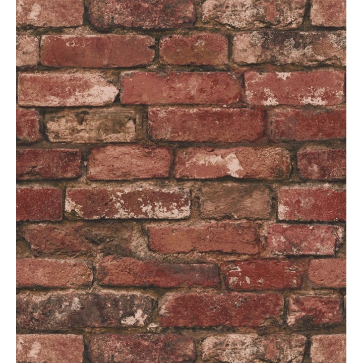 Papel pintado muro de ladrillos en color rojo inglés - Manchester Break 680894