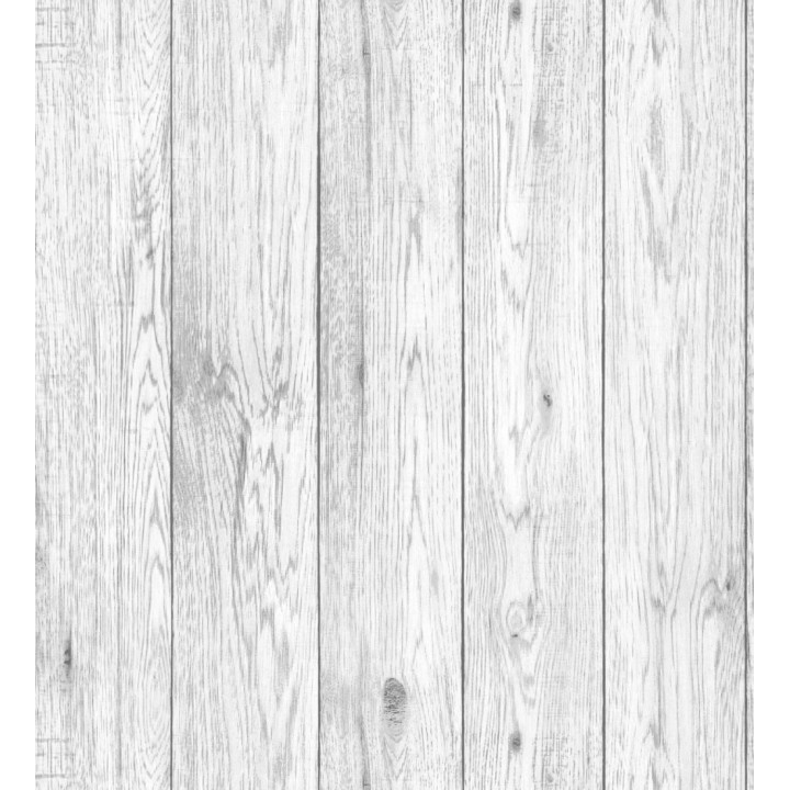 Papel pintado listones de madera blanca vetas grises - Channel Wood 680896
