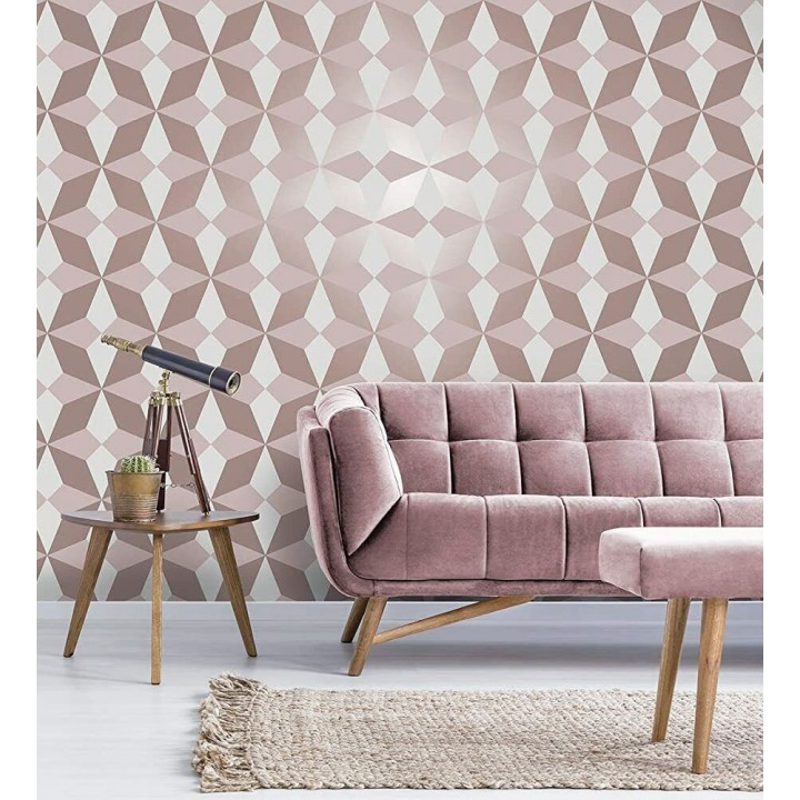 Papel pintado de estrellas grandes con detalles metalizados - Luxury Stars 680901