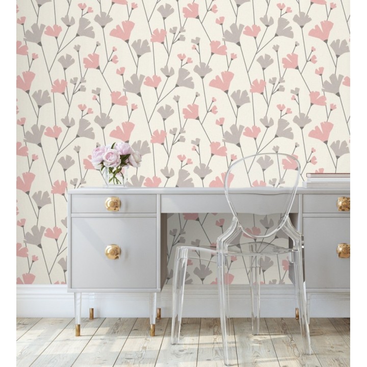 Papel pintado de flores silvestres estilo nórdico - Sophie Garden 680915