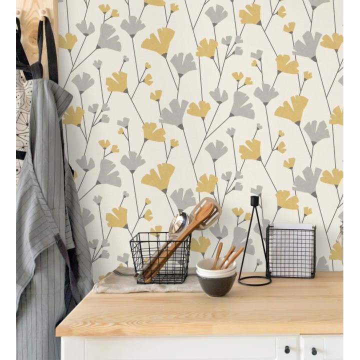 Papel pintado de flores silvestres estilo nórdico - Sophie Garden 680923