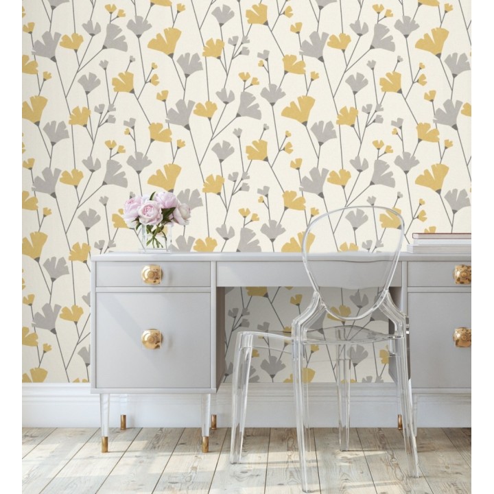 Papel pintado de flores silvestres estilo nórdico - Sophie Garden 680923