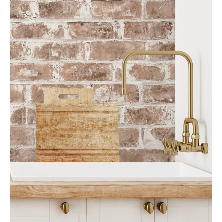 Papel pintado muro de ladrillos marrón - Preston Street 680940