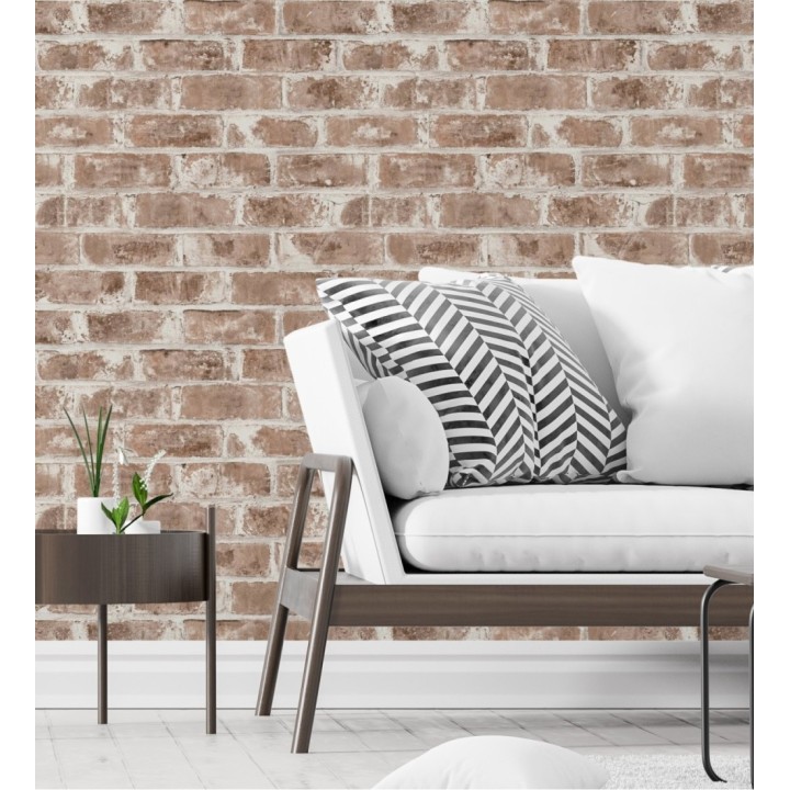 Papel pintado muro de ladrillos marrón - Preston Street 680940