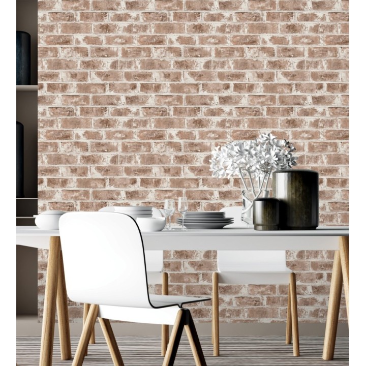 Papel pintado muro de ladrillos marrón - Preston Street 680940