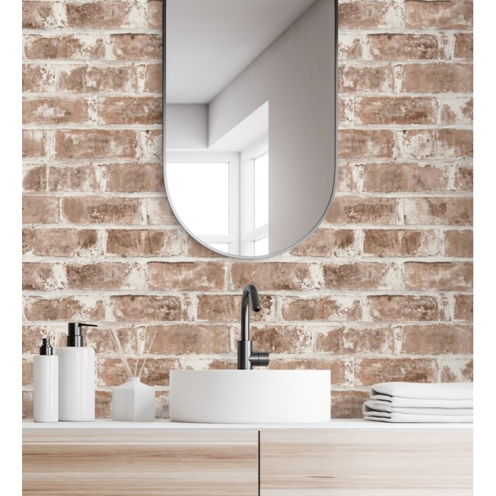 Papel pintado muro de ladrillos marrón - Preston Street 680940