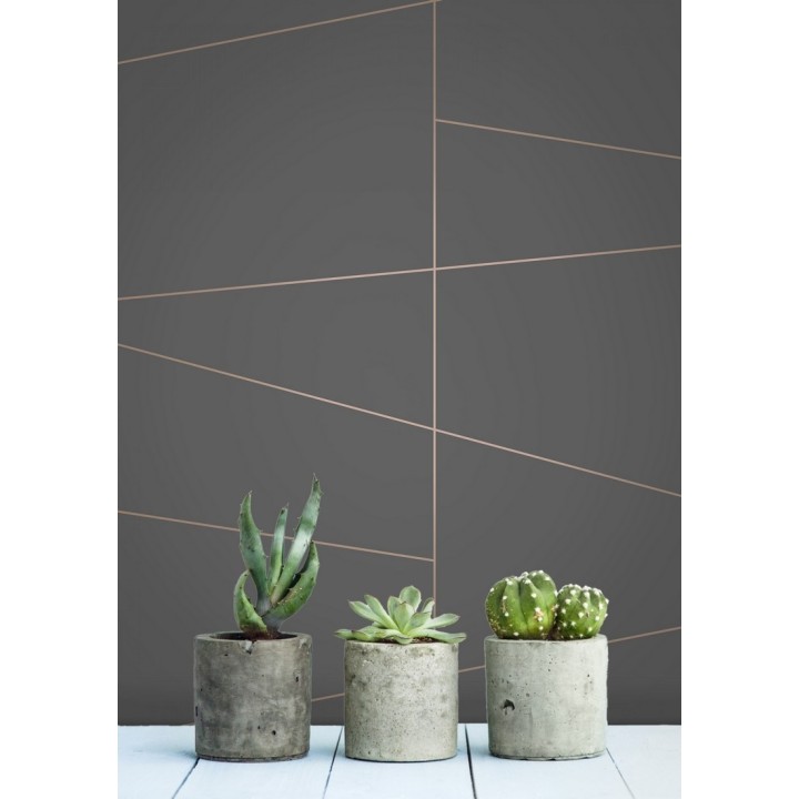 Papel pintado geométrico lineas metalizadas estilo Art déco - Luxury Lines 680950