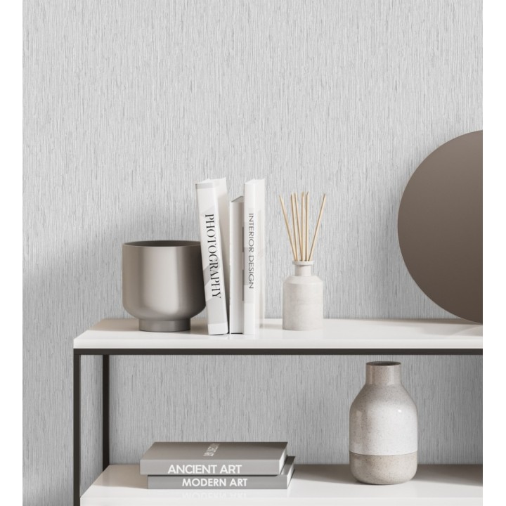 Papel pintado efecto fibra vegetal texturizado  - Belice 680954