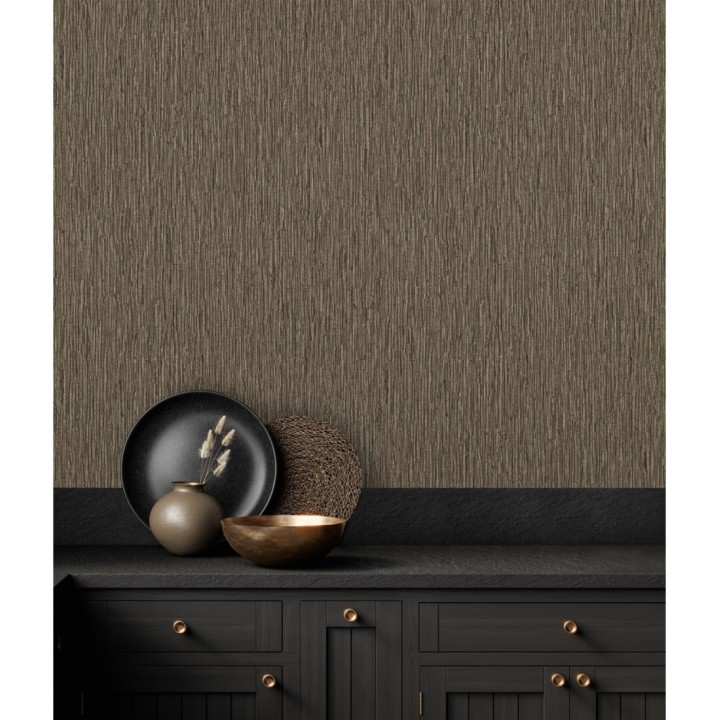 Papel pintado efecto fibra vegetal texturizado  - Belice 680959