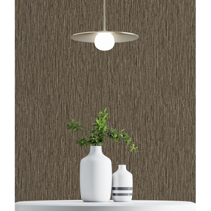 Papel pintado efecto fibra vegetal texturizado  - Belice 680959