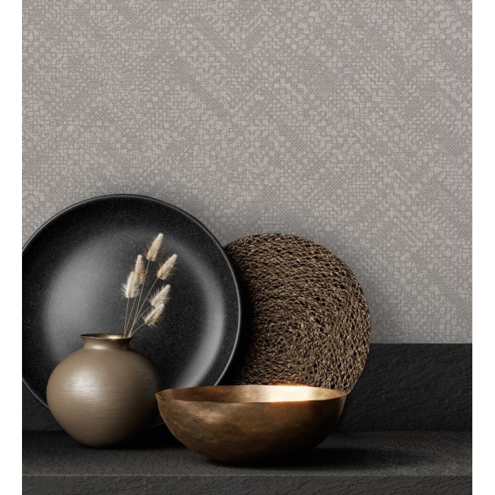 Papel pintado texturizado con ligeros toques metalizados - Zayed 680962