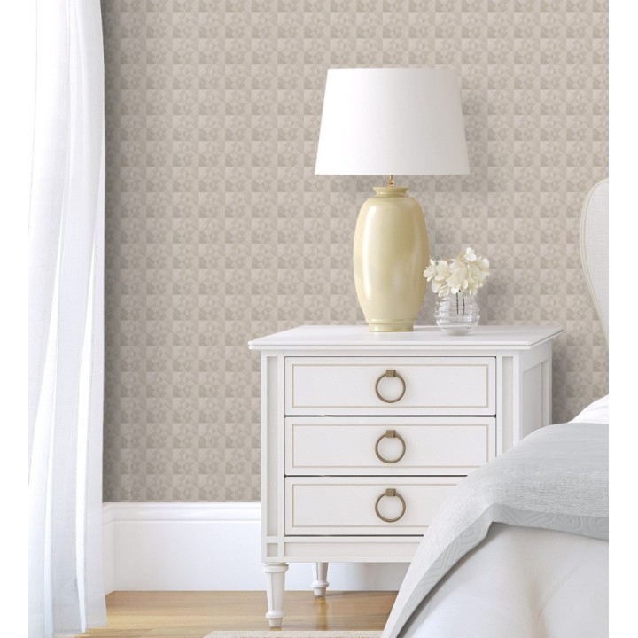 Papel pintado mosaico texturizado ligeramente metalizado - Claxton Tiles 680968