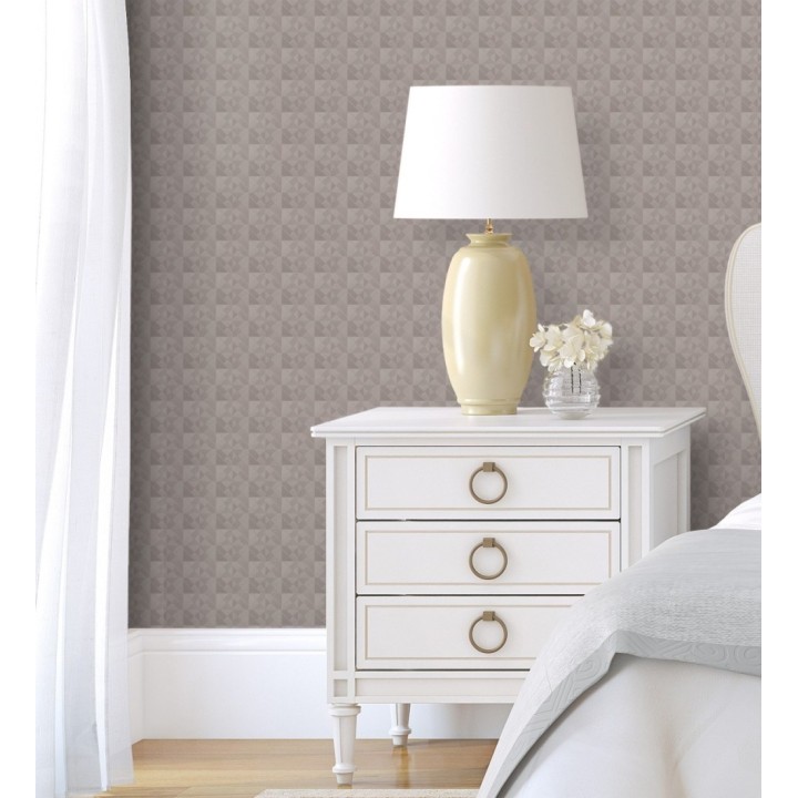 Papel pintado mosaico texturizado ligeramente metalizado - Claxton Tiles 680969