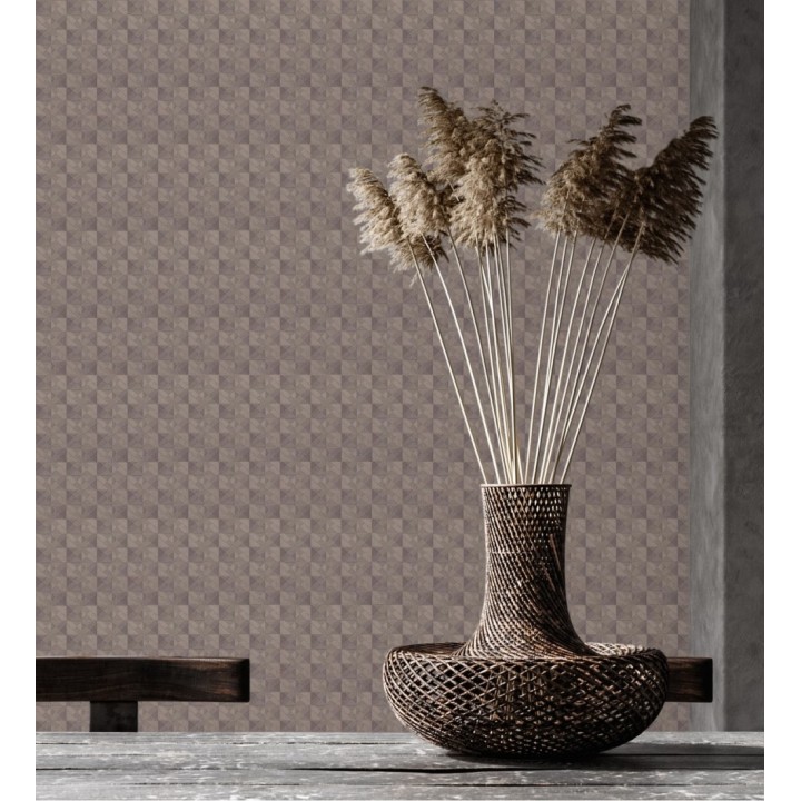 Papel pintado mosaico texturizado ligeramente metalizado - Claxton Tiles 680970