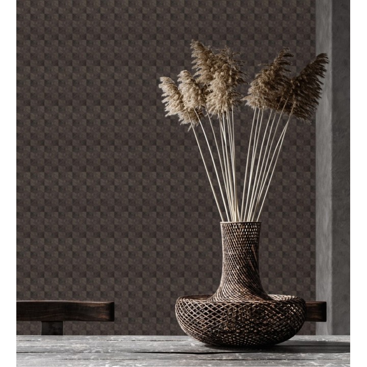 Papel pintado mosaico texturizado ligeramente metalizado - Claxton Tiles 680971