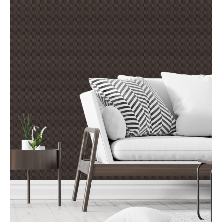 Papel pintado mosaico texturizado ligeramente metalizado - Claxton Tiles 680971