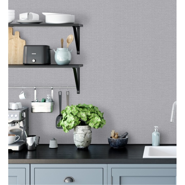 Papel pintado textil de espigas con relieve - Delhi 680975