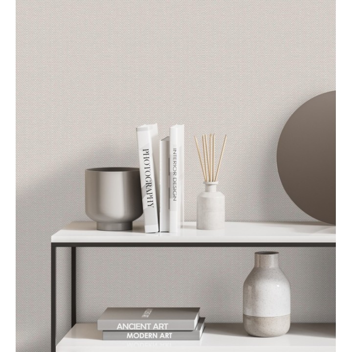 Papel pintado textil de espigas con relieve - Delhi 680976