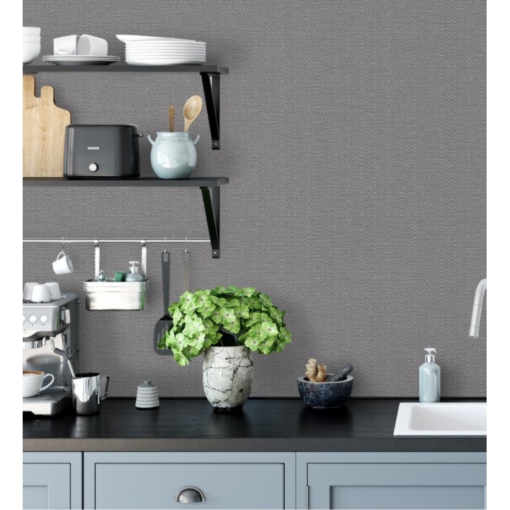 Papel pintado textil de espigas con relieve - Delhi 680978